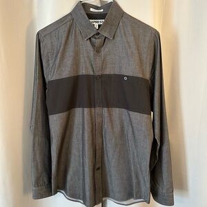 Dark Grey Striped Dress Shirt 🩶